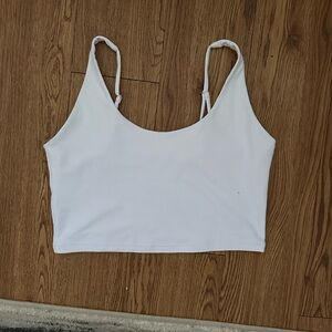 White Crop top size Large